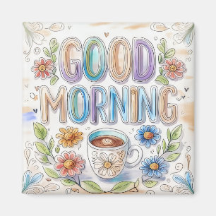 Cute Colourful Good Morning Fridge Magnet