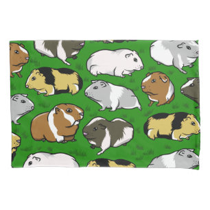 Cute colourful guinea pigs pillowcase
