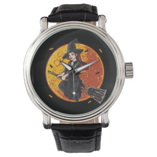 Cute & Colourful Halloween Which on a Broom Watch