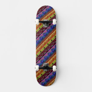 Cute colourful hand drawing  mug skateboard