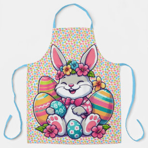 Cute, & colourful Hawaiian/tropical Easter bunny Apron