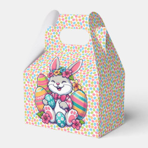 Cute,  & colourful Hawaiian/tropical Easter bunny Favour Box