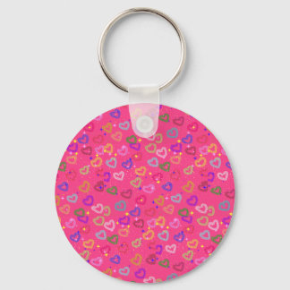 Cute Colourful Heart Key Ring