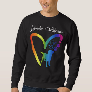 Cute Colourful Heart Labrador Retriever Dog Sweatshirt