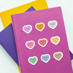 Cute Colourful Heart Stickers Set