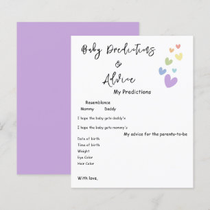 Cute & Colourful Hearts Baby Shower Game Flyer