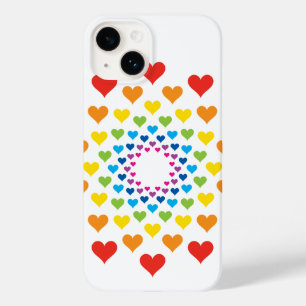Cute colourful hearts Case-Mate iPhone 14 case