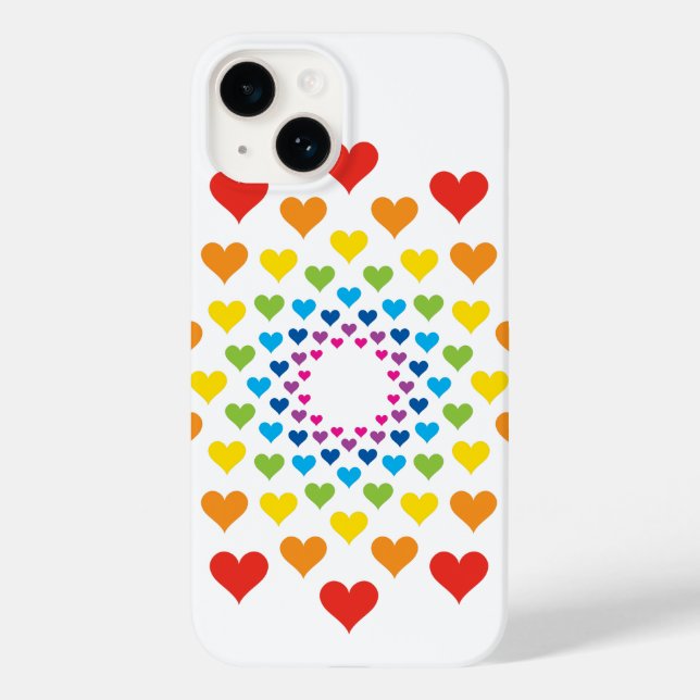 Cute colourful hearts Case-Mate iPhone case (Back)