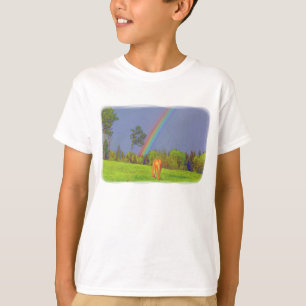 Cute Colourful Horse and Rainbow Design T-Shirt