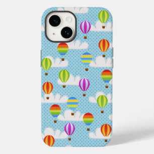 Cute Colourful Hot Air Balloons Pattern Case-Mate iPhone 14 Case