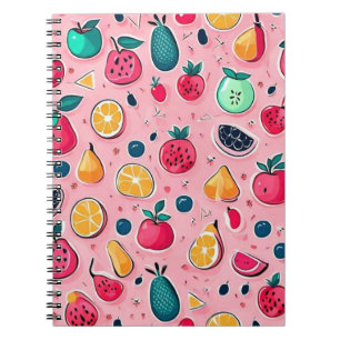 Cute colourful ice cream cones  notebook