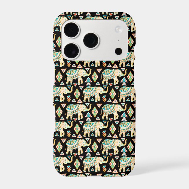 Cute colourful indian elephants pattern (Back)