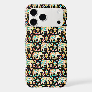 Cute colourful indian elephants pattern