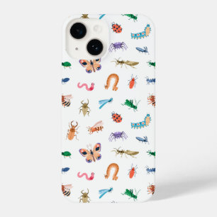 Cute Colourful Insect Pattern iPhone 14 Case