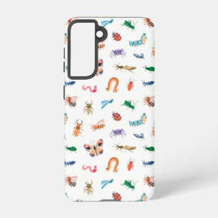 Cute Colourful Insect Pattern Samsung Galaxy Case