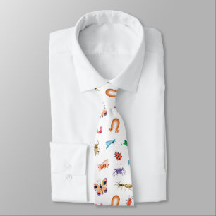 Cute Colourful Insect Pattern Tie