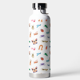 Cute Colourful Insect Pattern Water Bottle