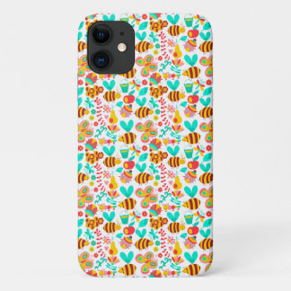 Cute colourful insects patterns iPhone 11 case