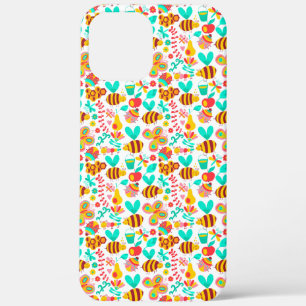 Cute colourful insects patterns iPhone 12 pro max case