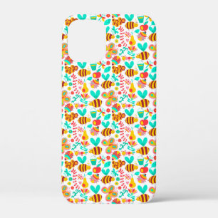 Cute colourful insects patterns iPhone 12 mini case