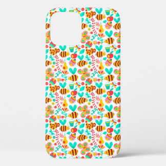 Cute colourful insects patterns iPhone 12 pro case