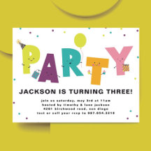 Cute Colourful  Invitation Postcard