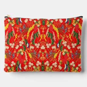 Cute colourful japanese floral patterns accessory pouch
