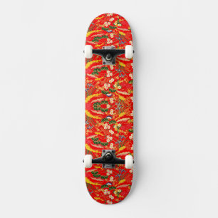Cute colourful japanese floral patterns Case-Mate Skateboard