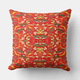 Cute colourful japanese floral patterns cushion