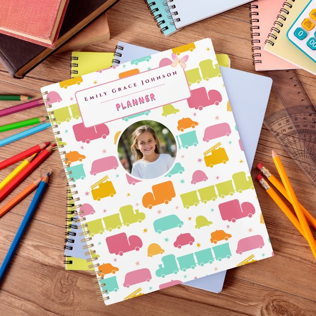 Cute Colourful Kids Background Custom Name Photo Planner (Creator Uploaded)