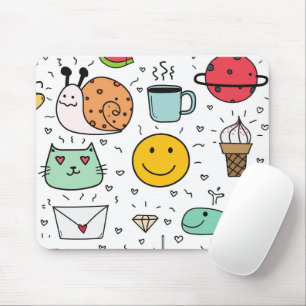 Cute Colourful Kids Toys Doodle  Mouse Pad