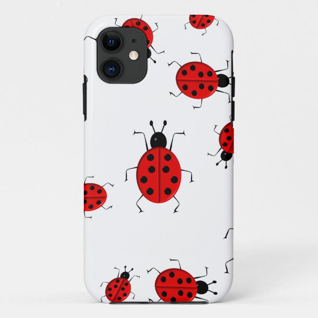 Cute colourful ladybugs clip art Case-Mate iPhone case (Back)