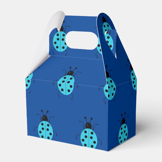 Cute colourful ladybugs ,lucky charm favour box (Front Side)