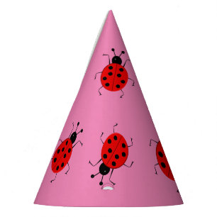 Cute colourful ladybugs ,lucky charm personalised party hat