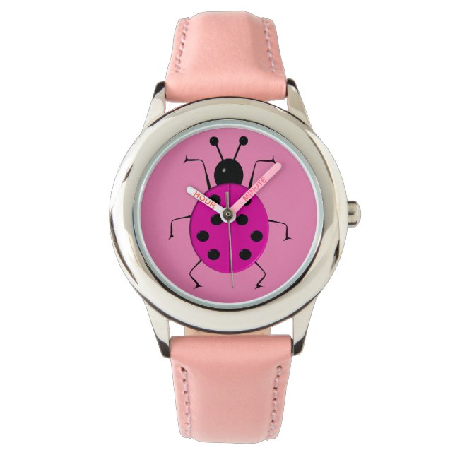 Cute colourful ladybugs ,lucky charm watch (Front)