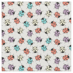 Cute Colourful Ladybugs Pattern Fabric