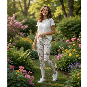 Cute Colourful Ladybugs Pattern Leggings