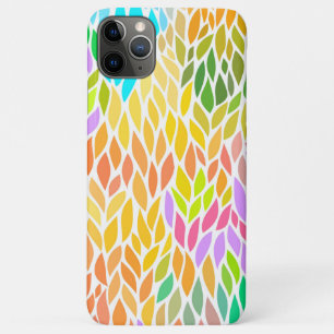 Cute colourful leaves pattern iPhone 11 pro max case