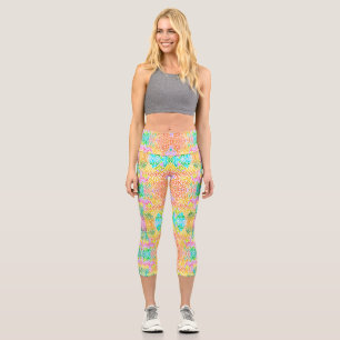 Cute colourful leaves pattern golf head cover capri leggings