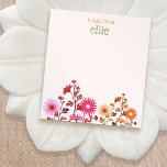 Cute Colourful Light pink Wildflower Floral Notepad<br><div class="desc">For additional matching marketing materials please contact me at maurareed.designs@gmail.com. For more premade logos visit logoevolution.co. Original design by Maura Reed.</div>