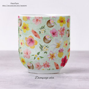Cute colourful Little grunge watercolor Hibiscus Tissue Paper