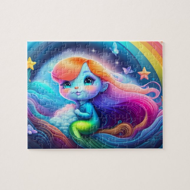 Cute Colourful Little Mermaid Jigsaw Puzzle (Horizontal)