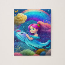 Cute Colourful Little Mermaid Princess