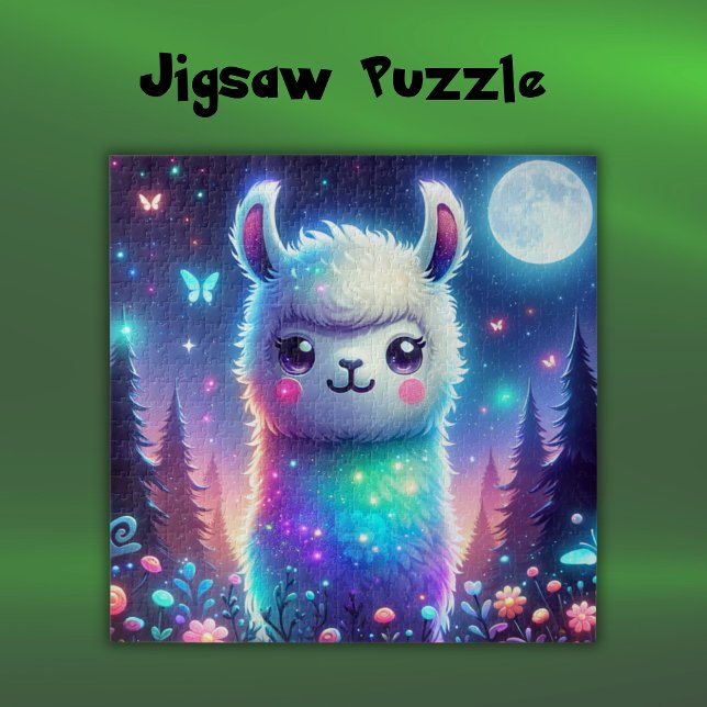 Cute Colourful Llama Holographic | Jigsaw Puzzle (Creator Uploaded)