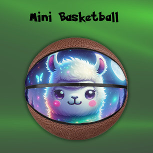 Cute Colourful Llama Holographic   Mini Basketball
