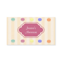 Cute Colourful Macarons Bakery Business Card