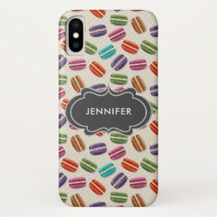 Cute Colourful Macarons Pattern with Polka Dots Case-Mate iPhone Case