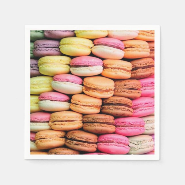 Cute Colourful Macaroons Napkin (Front)