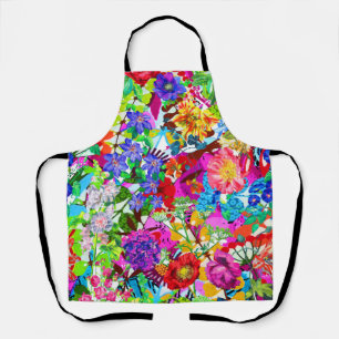 Cute colourful magic flowers All-Over-Print T-Shir Apron
