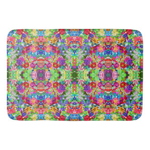 Cute colourful magic flowers All-Over-Print T-Shir Bath Mat
